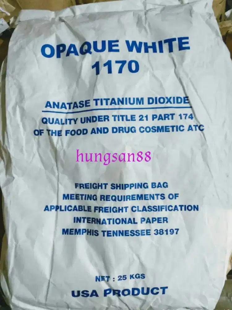 Pemutih makanan. Opaque White per sak 25 kg Food Grade.