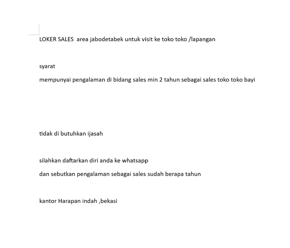 SALES PERALATAN BAYI ,BAJU BAYI