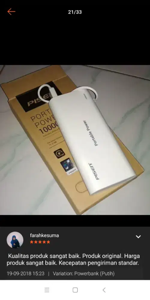 Pisen Portable 10000 mah