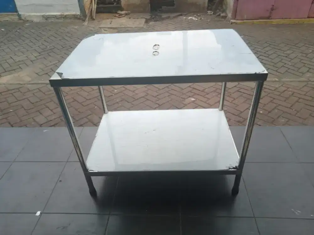Meja Stainles 2 Susun uk.60x90xT.79 cm