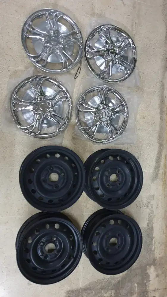 Jual velg dan welldove R 14 ( 4 piece ) ukuran 14 x 5 JL 3,5