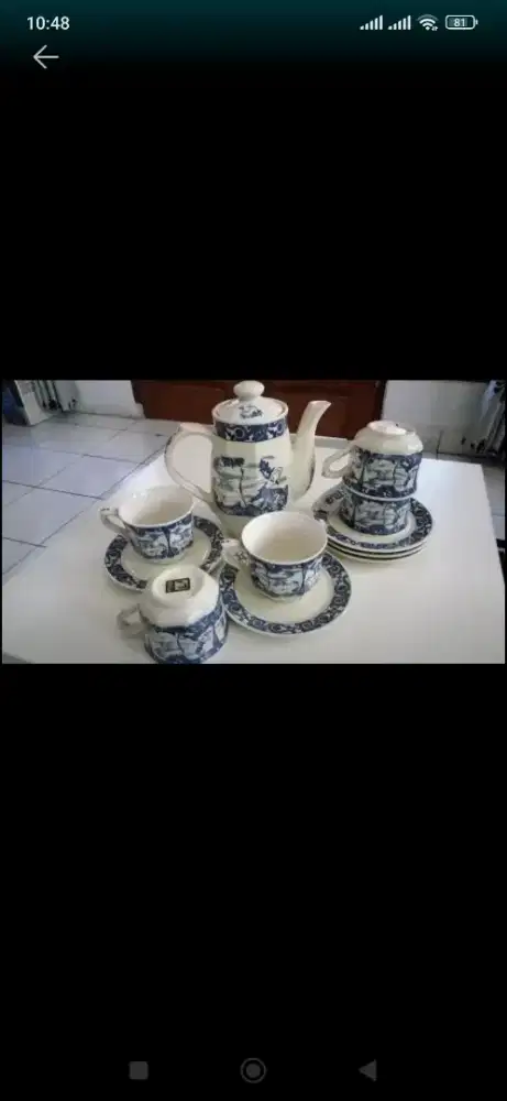 Tea Set Klasik motif Wayang