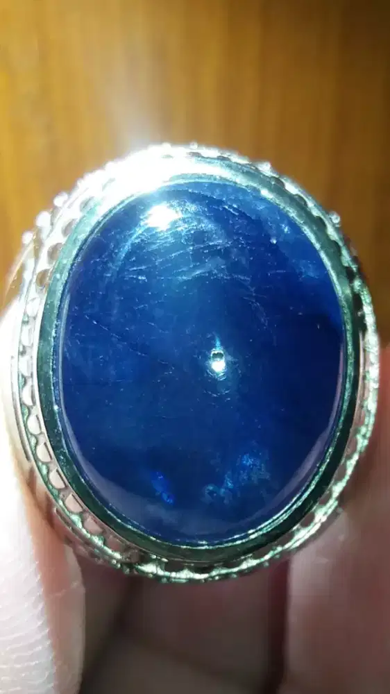 Jual Batu Cincin Permata Dark Blue Sapphire Crystal Keren bgt bro