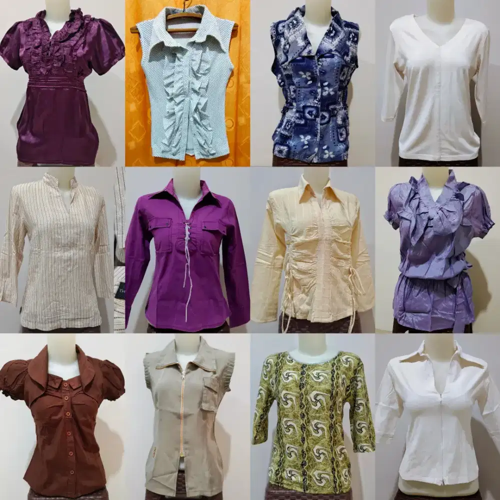 Borongan 6 Atasan Blouse Kemeja A