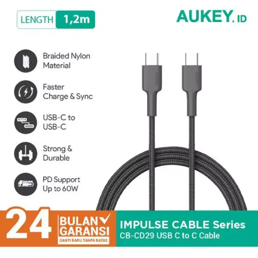 Aukey Kabel Cas Type C to Type C CB-CD29