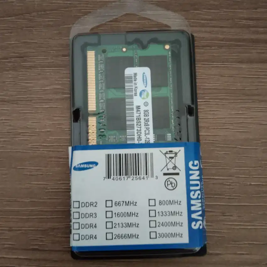 RAM Laptop Sodimm DDR3L 8GB PC 12800
 1.35V Samsung (BARU)