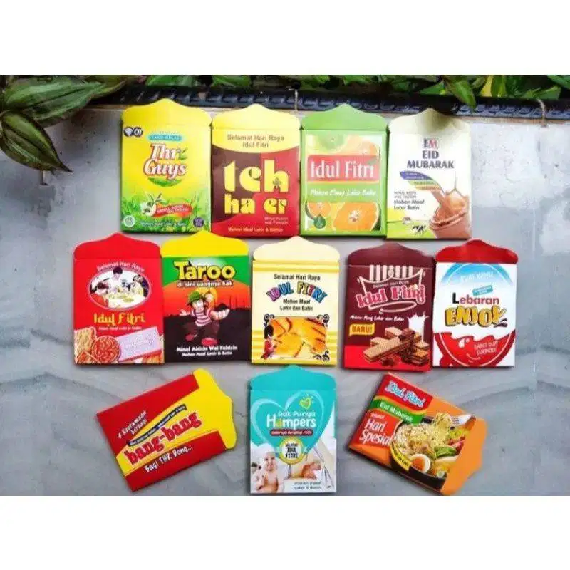 Amplop Lebaran Karakter Amplop Lebaran Motif Snack Angpao Lebaran