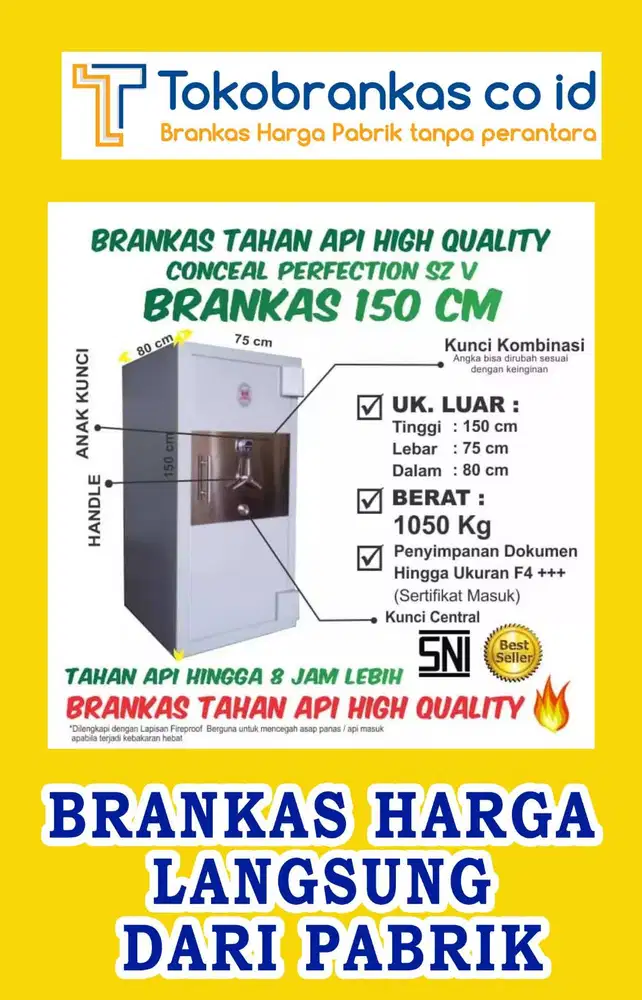 Brankas conceal perfection 5 ber SNI 18Jtan Tahan Api bukan abal-abal