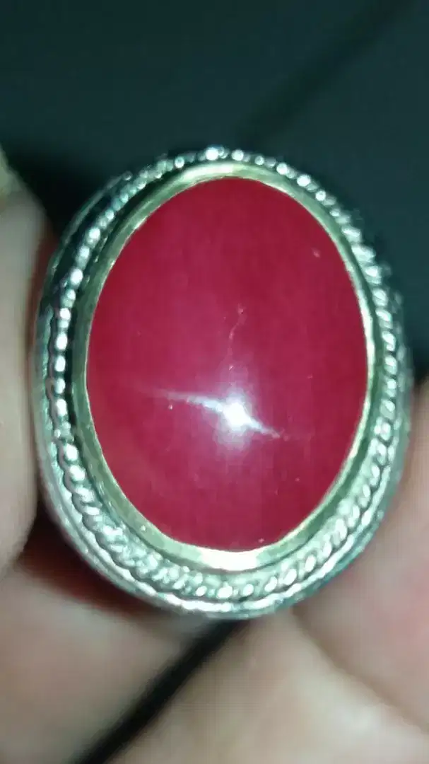Jual Batu Cincin Natural Red Jade Giok Unik Bagus sekali