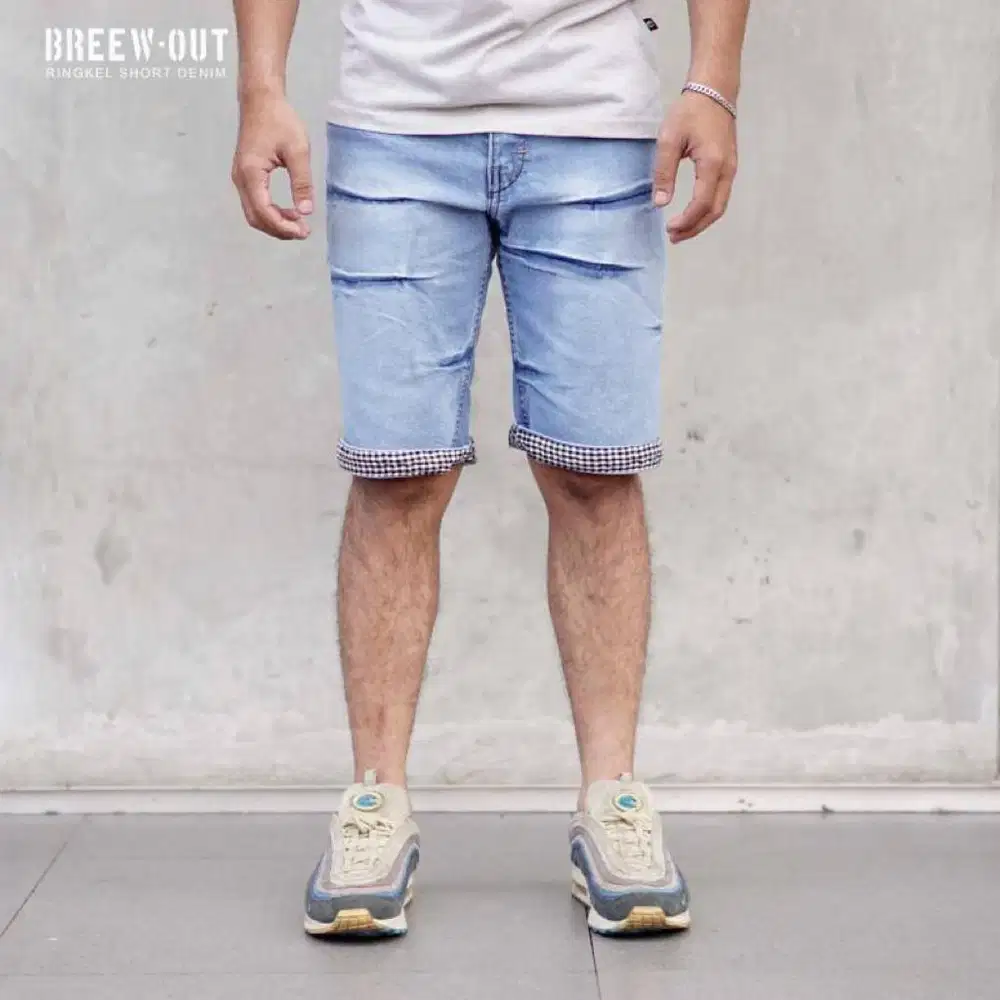 CELANA DISTRO PRIA JEANS PENDEK SALVEDGE