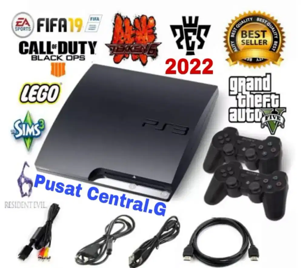 Playstation3 slim 500gb complit ful game terbaru garansi