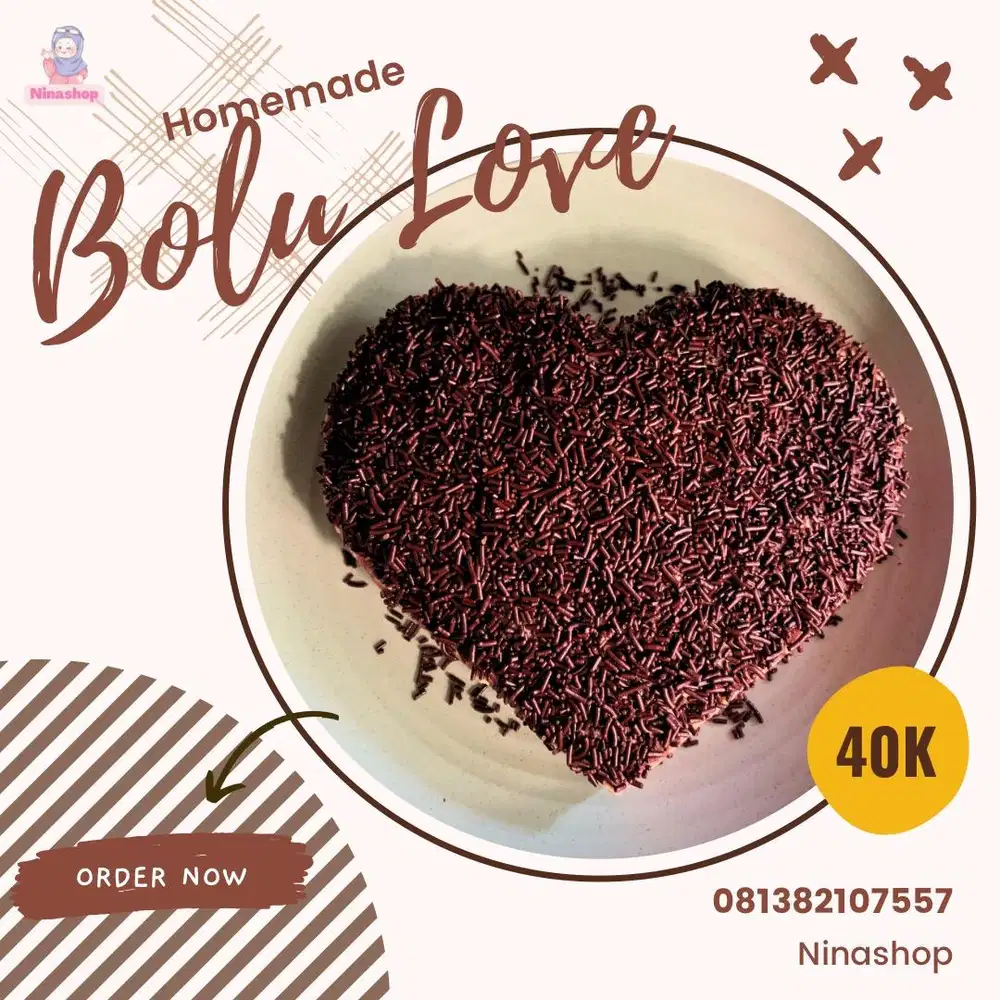 Kue Bolu Love Rasa Taro / Buat Hadiah / Kue Ulang Tahun