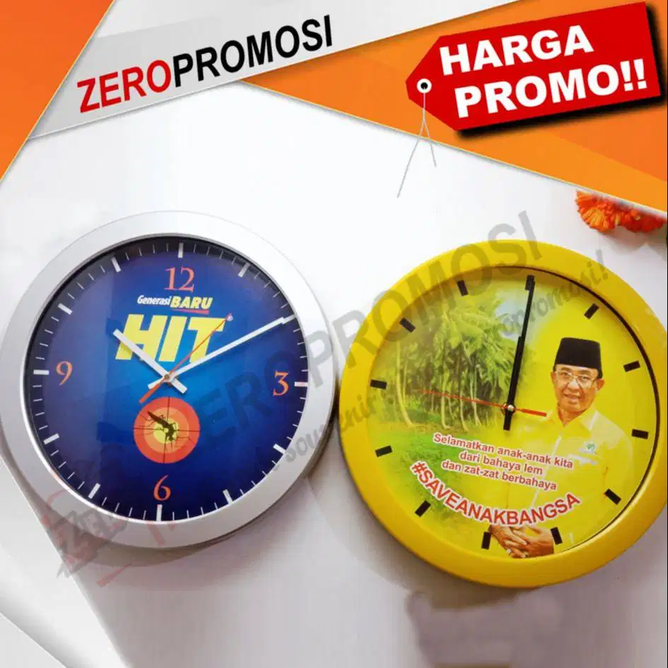 Jam Dinding Promosi Custom Logo Tipe 3278 H