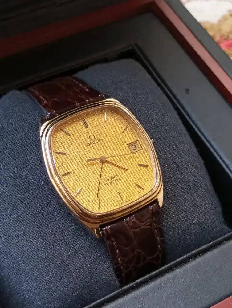 Rare Omega De Ville Quartz Cal 1332 Ref 192 0046 Gold Plated
