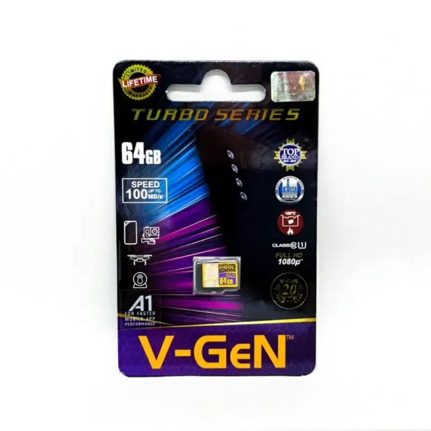 Memory Card Micro SD 64GB V-GeN Turbo Series, Memori SD 64 GB VGeN