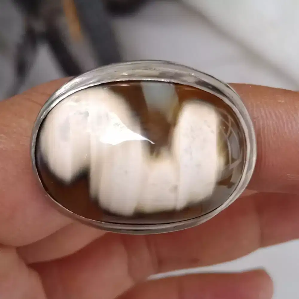 Natural Batu Akik Gambar Kuda Lumping Antik