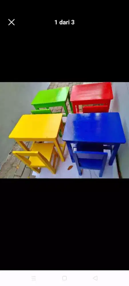 Meja TK untuk buka paut