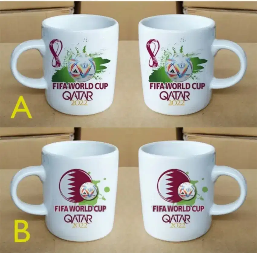 Mug Souvenir World Cup Piala Dunia Qatar 2022