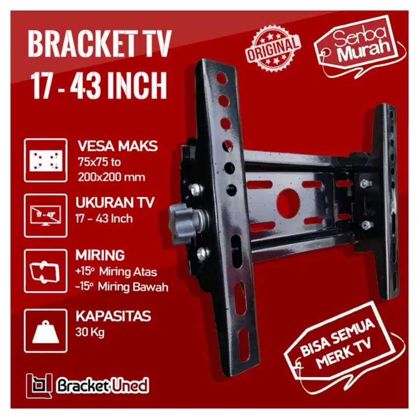 Breket LED tv + pasang