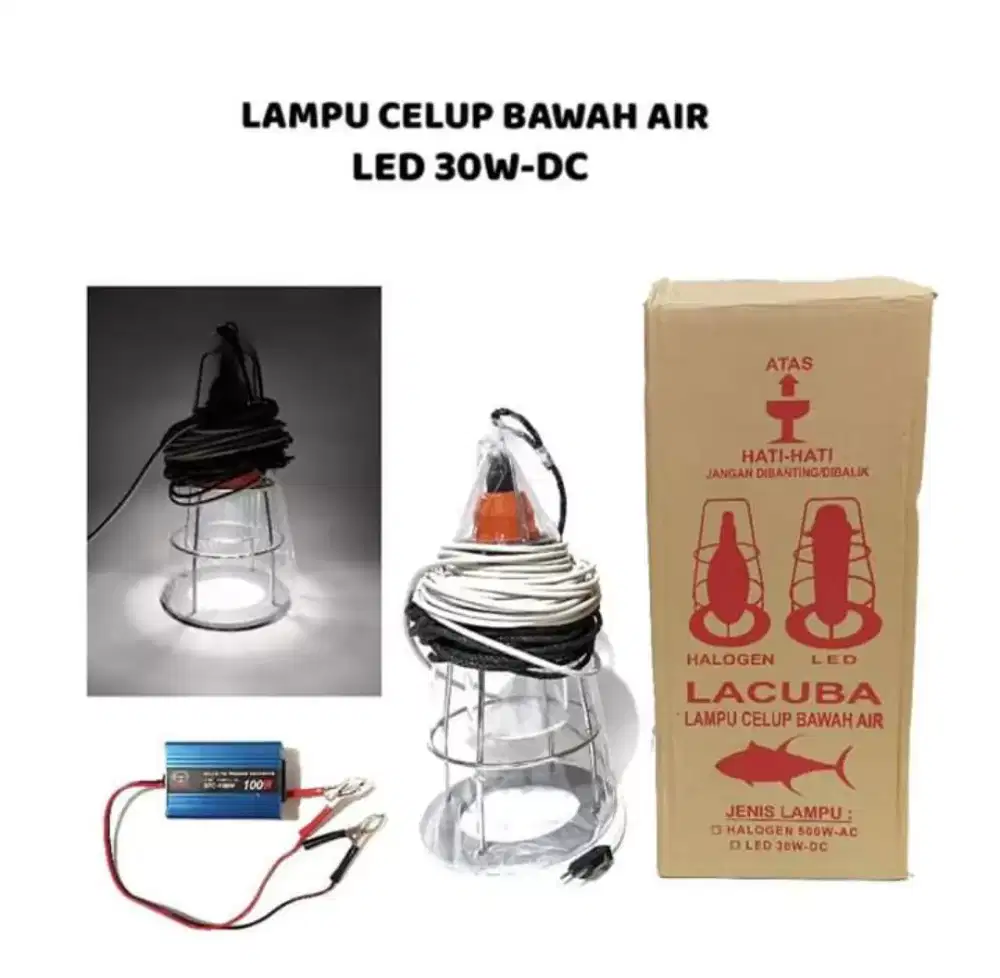LAMPU CELUP BAWAH AIR LED 30 WATT DC