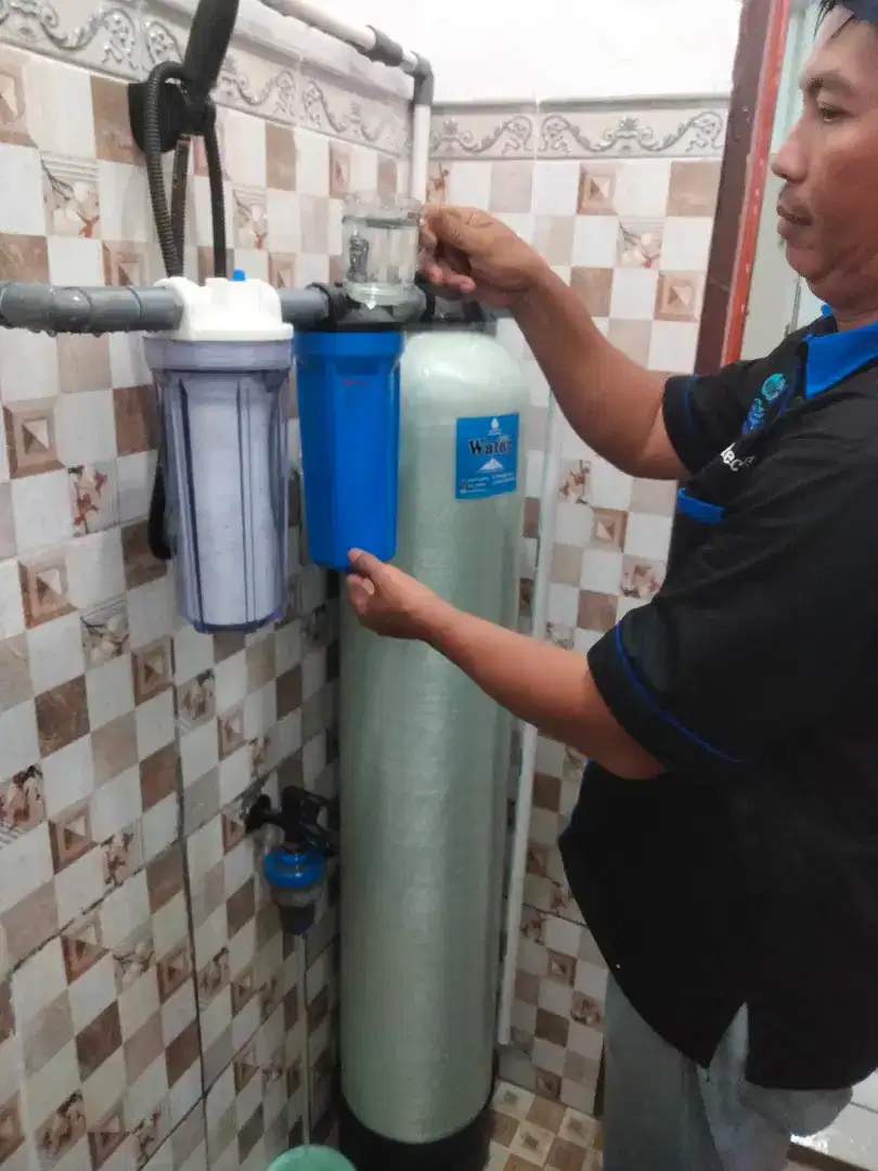 Filter saringan air zat besi kapur kuning berminyak warna keruh butek