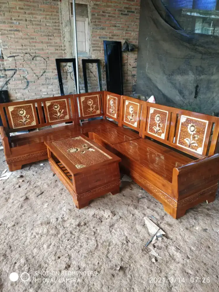 Meja Kursi sudut minimalis Jepara