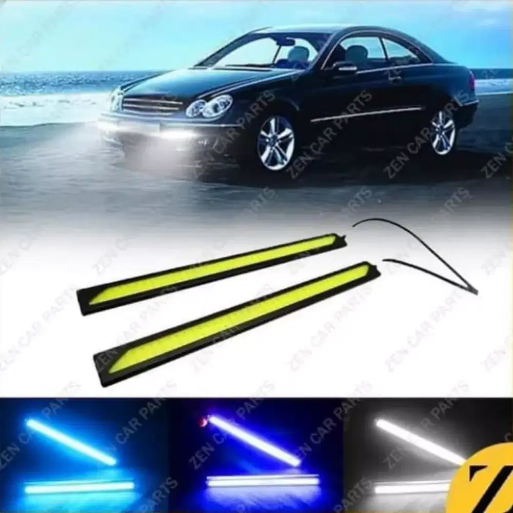 Lampu DRL LED cob biru-biru