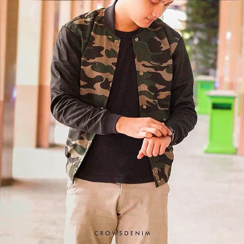 Jaket Pria | Jaket Kanvas Army | Jaket Army Loreng | Jaket Bomber Army