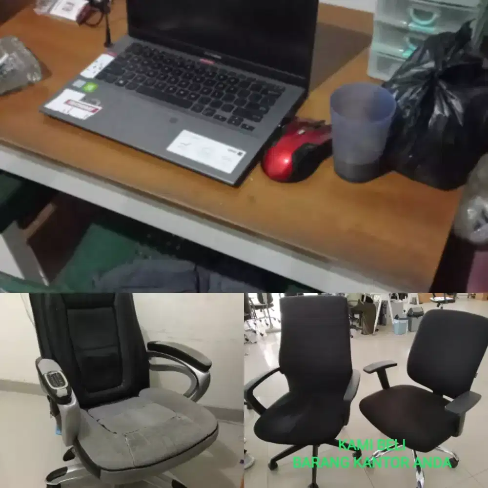 Kami tampung barang bekas kantor kursi, meja, lemari dan lain-lain