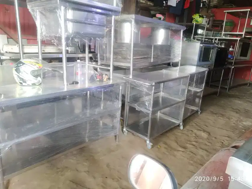 Meja stainless / work table restoran
