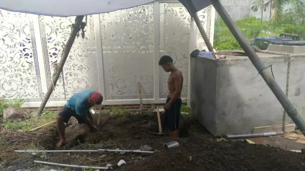 Bak tandon air dan saptictank beton cor tanam