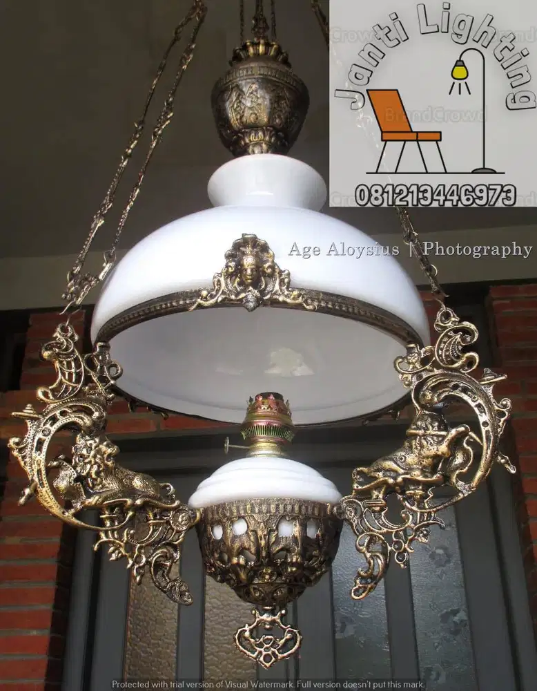 Lampu gantung antik katrol betawi