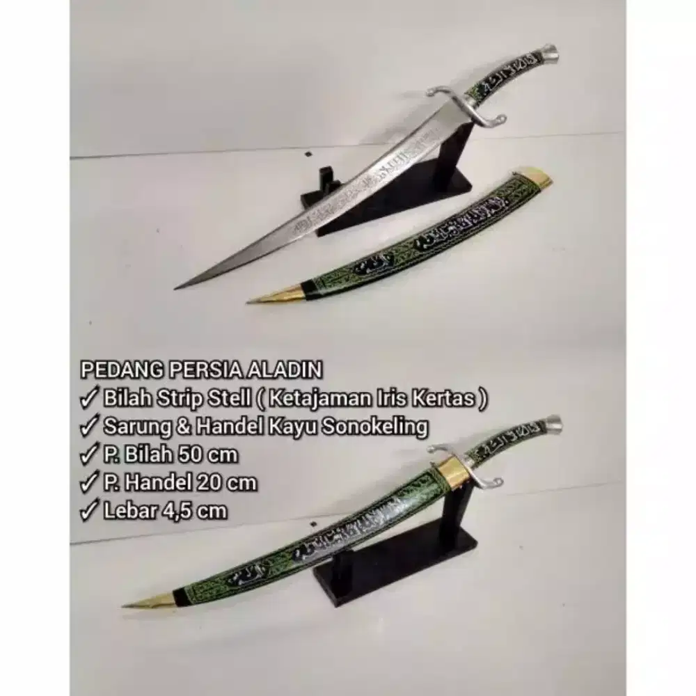 Pedang Arab Persia Aladin Kaligrafi Murah