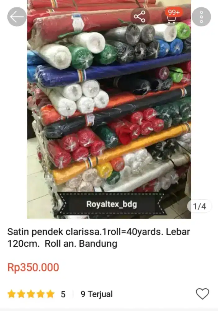 Saten Satin Pendek Clarisa. Super brite.  Satin super, Satin England