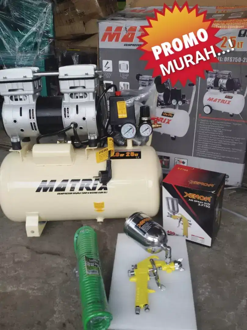KOMPRESOR OILESS FULL SET HARGA PROMO BISA COD