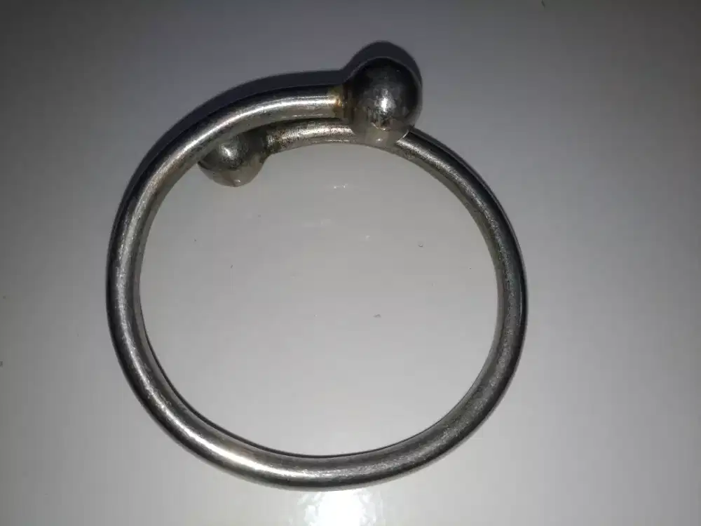 Gelang rantai perak baja putih