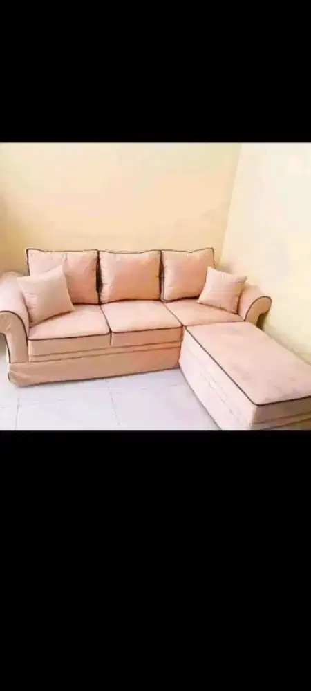 Sofa L Minimalis/Sofa Selonjor/Sofa L Puff