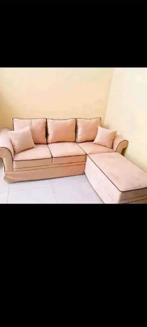 Sofa L Minimalis/Sofa Selonjor/Sofa L Puff