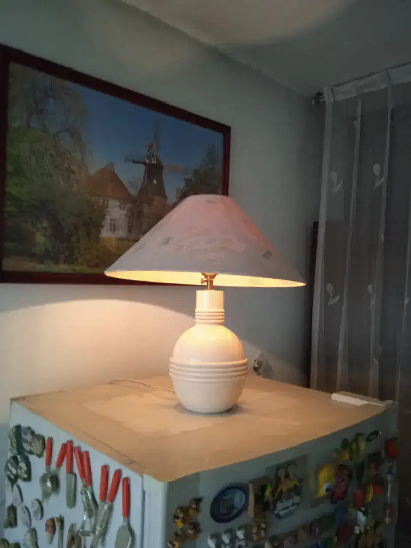 Lampu Meja Guci Keramik Vintage Polos Table Lamp Dekorasi Bagus