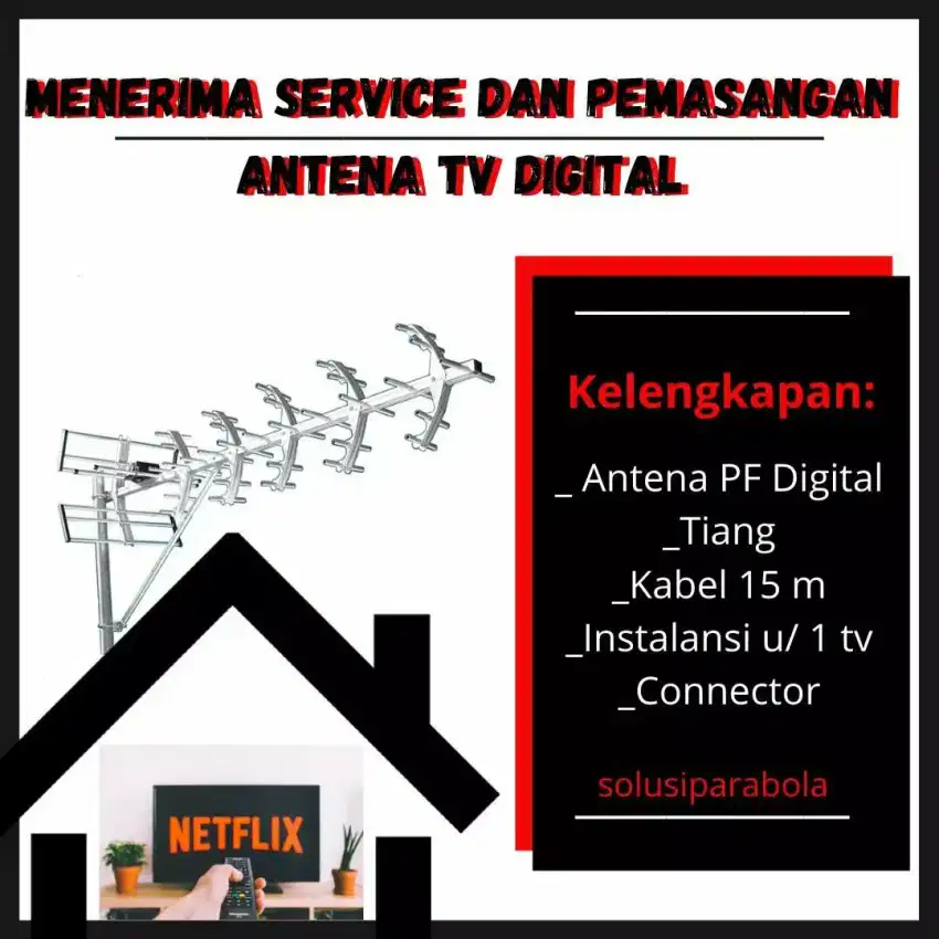 Siap pasang dan service antena digital seluruh jogja