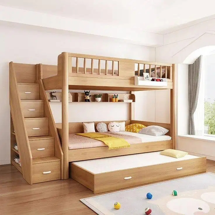 Bunk bed (Triple Bed) dengan penyimpanan