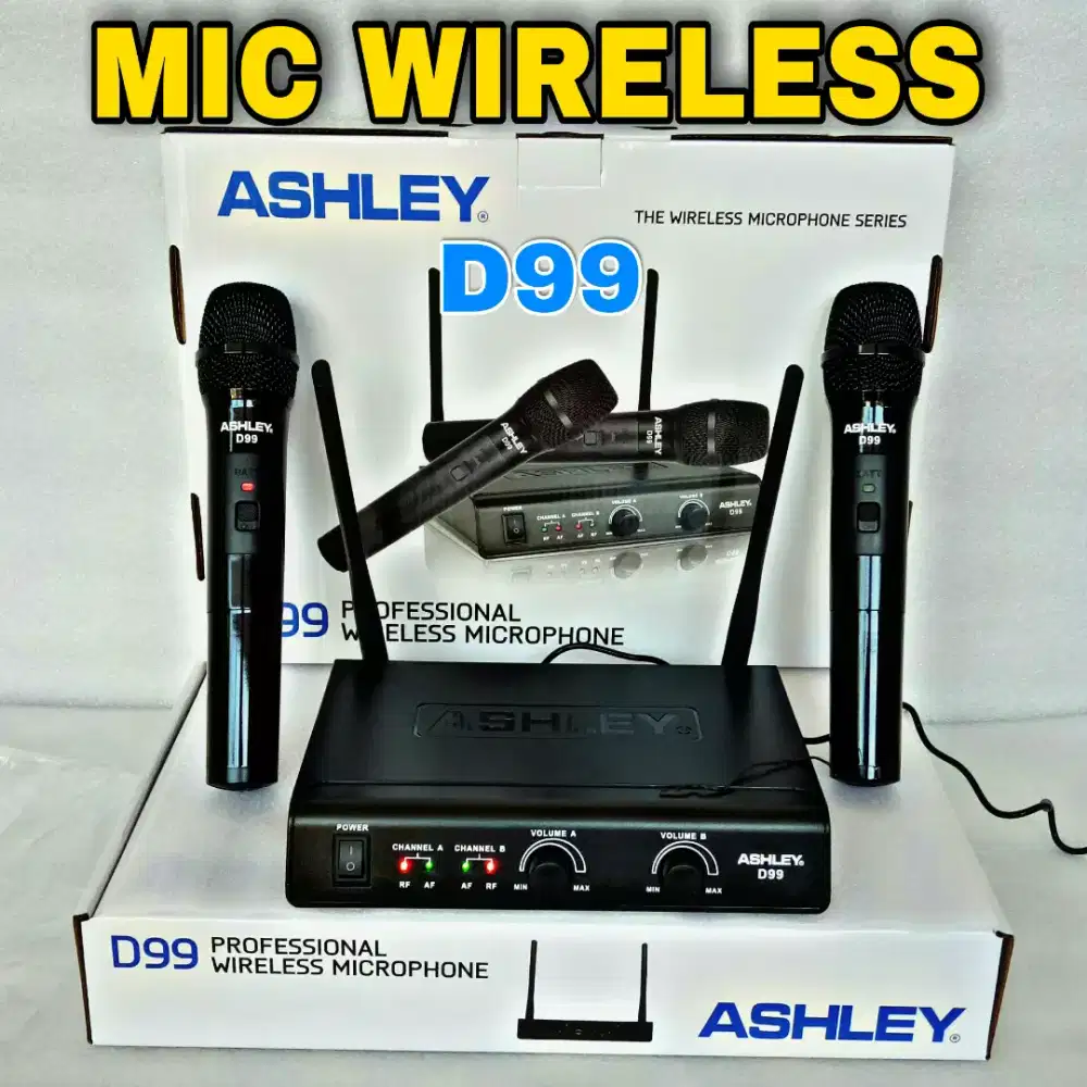 Mic wireless MURAH ASHLEY D99 original wireles D 99 dual handheld