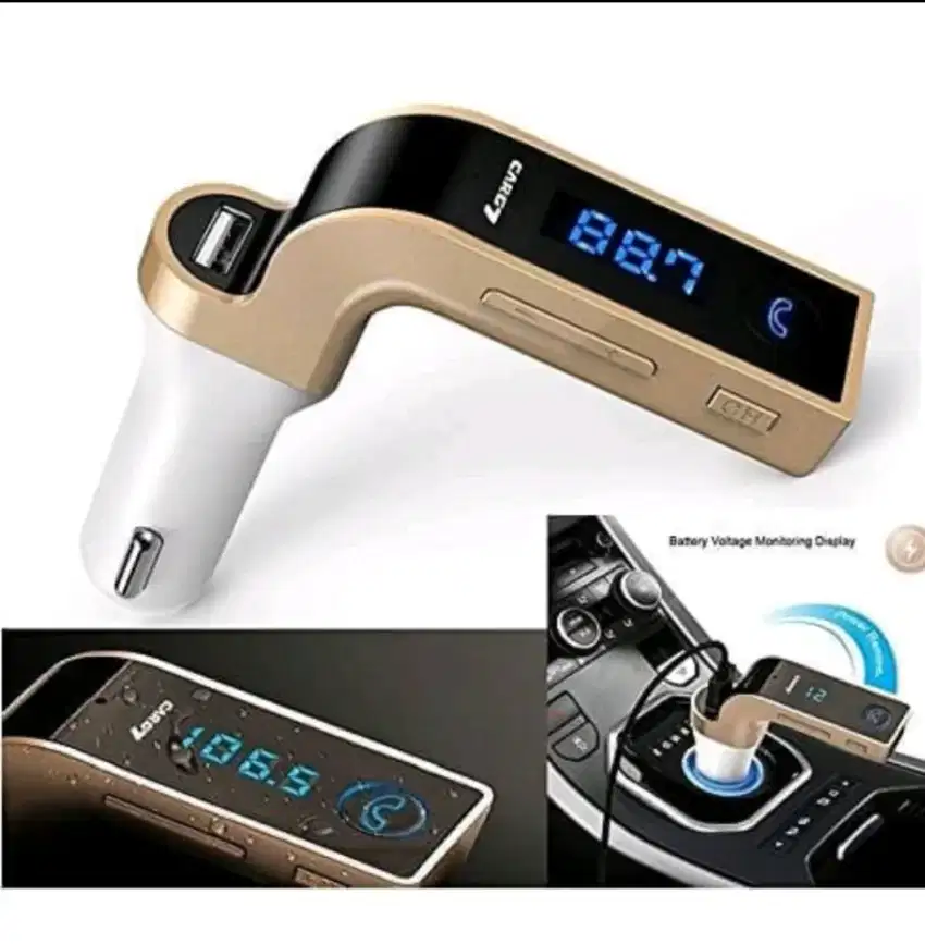 Bluetooth Charger Mobil AUX MP3 USB LCD