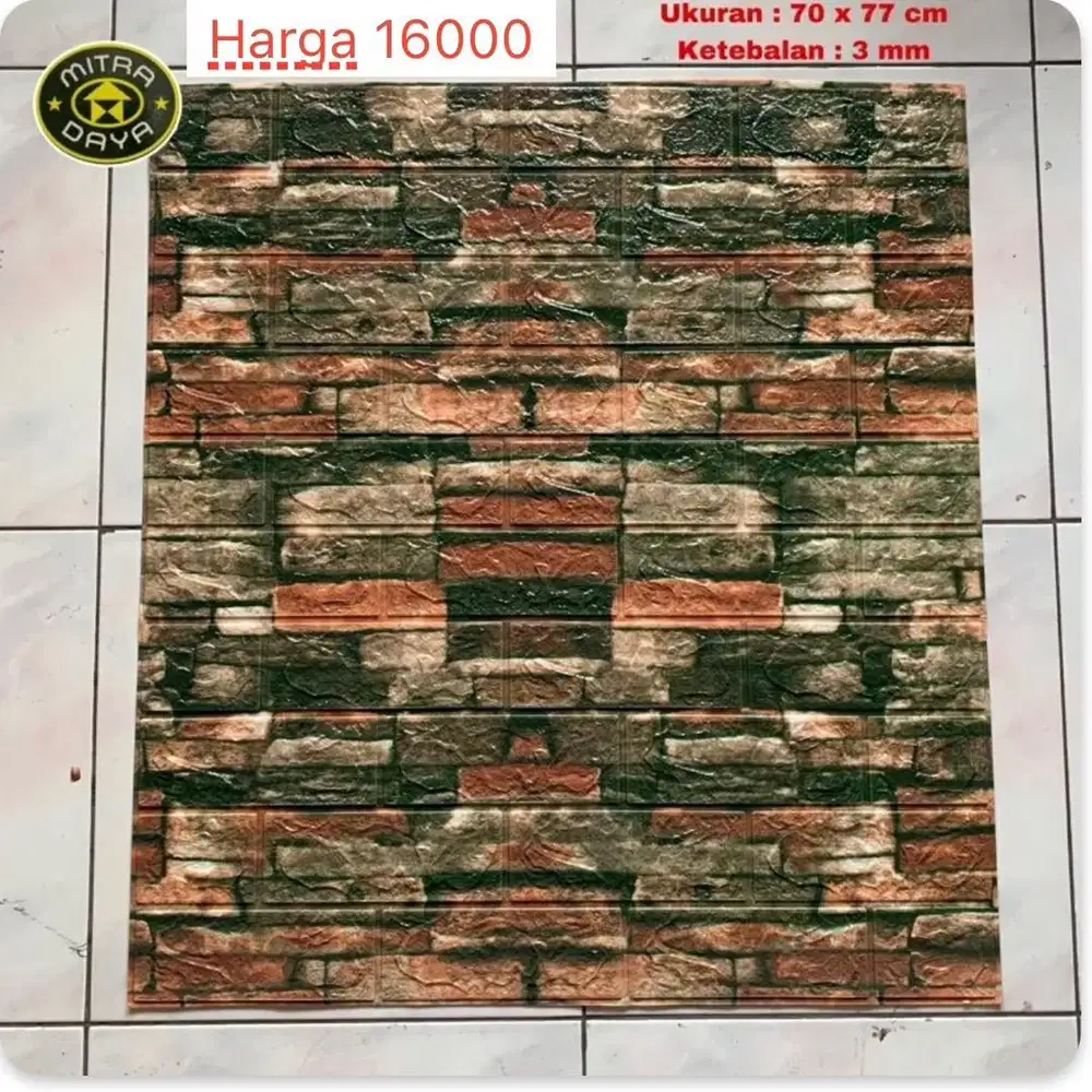 PROMO CUCI GUDANG! TERMURAH Wall Sticker Dinding 3D Foam Batu Alam