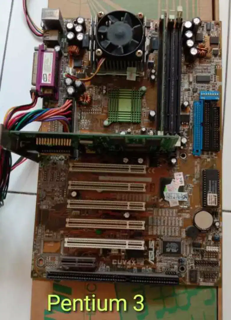 Board Pentium 3 Isa 1 memory VGA prosessor isi lengkap jadul
