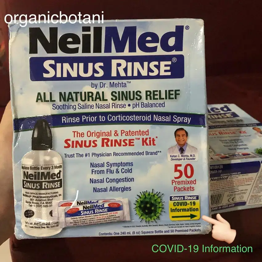 Neilmed Sinus Rinse Lengkap 1 Botol Semprot+50Premixed. ORIGINAL USA.