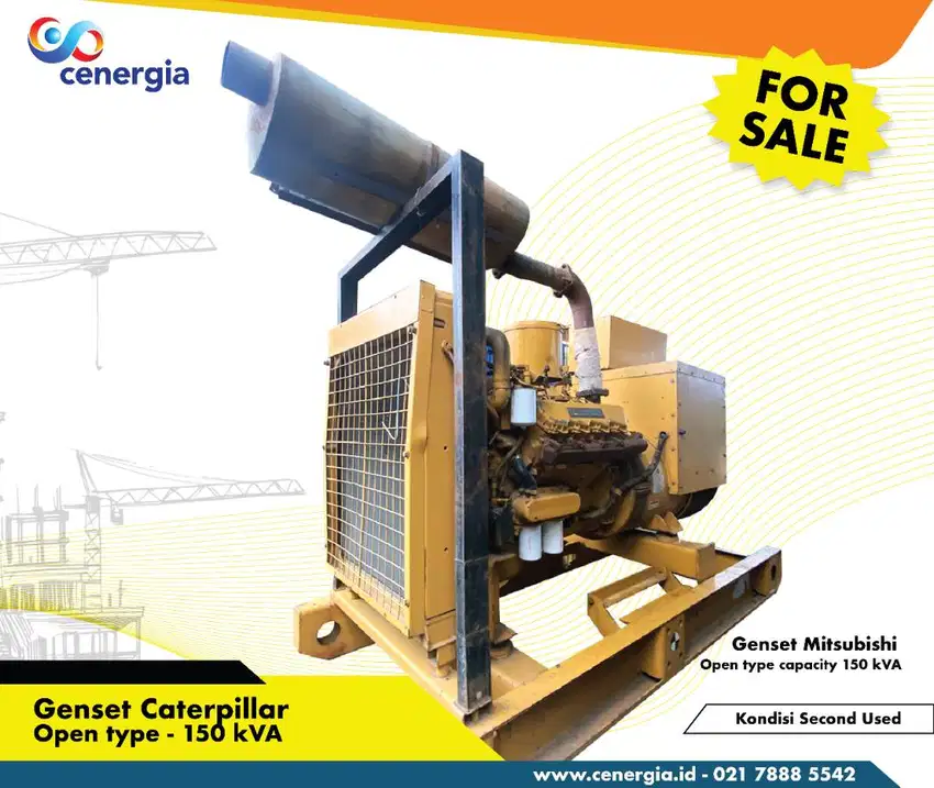 Genset Bekas Caterpillar 150 kVA Open Termurah Jakarta