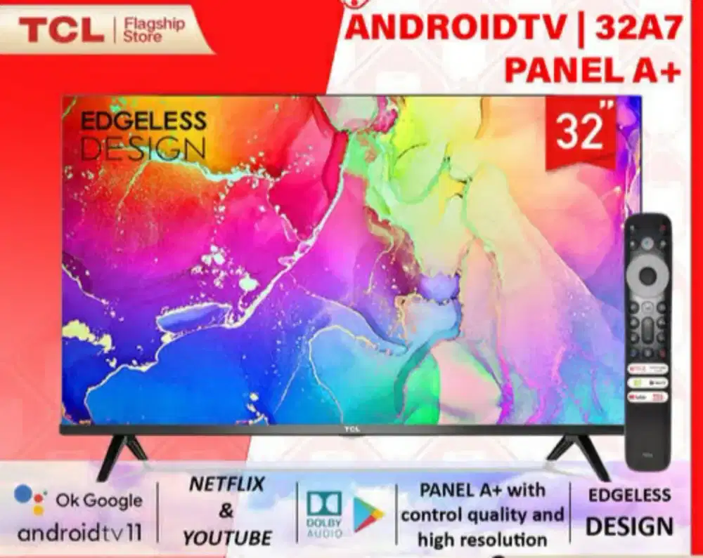 Tv led TCL android 32 inc 32A7 Smart