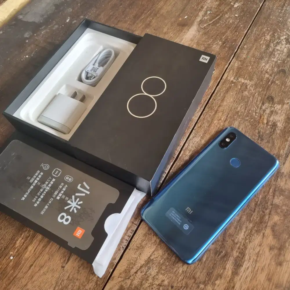 Xiaomi Mi 8 Blue Biru Mulus Like New Snapdragon 845 Xiaomi Mi8