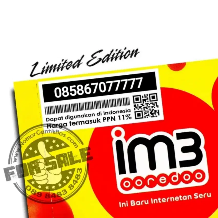 Nomor Cantik Indosat im3 PANCA RAPI 77777